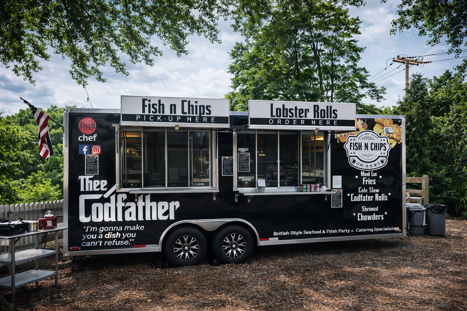 Thee Codfather truck parked at a location