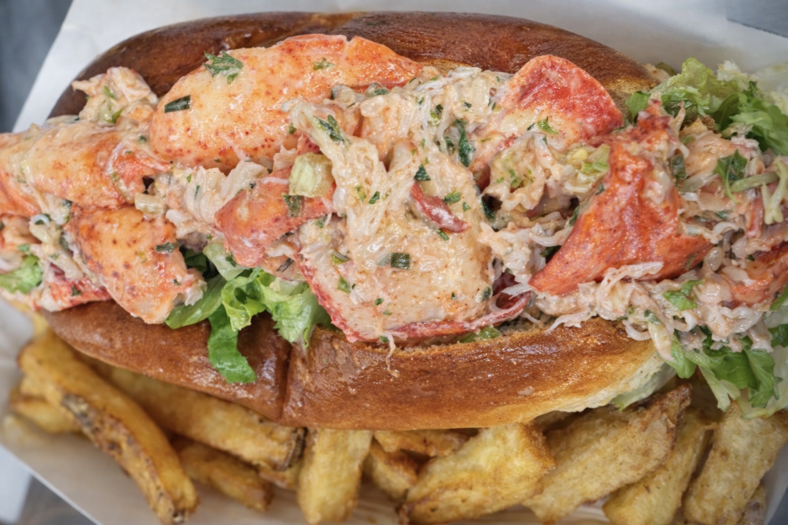 Buttery lobster roll from Thee Codfather