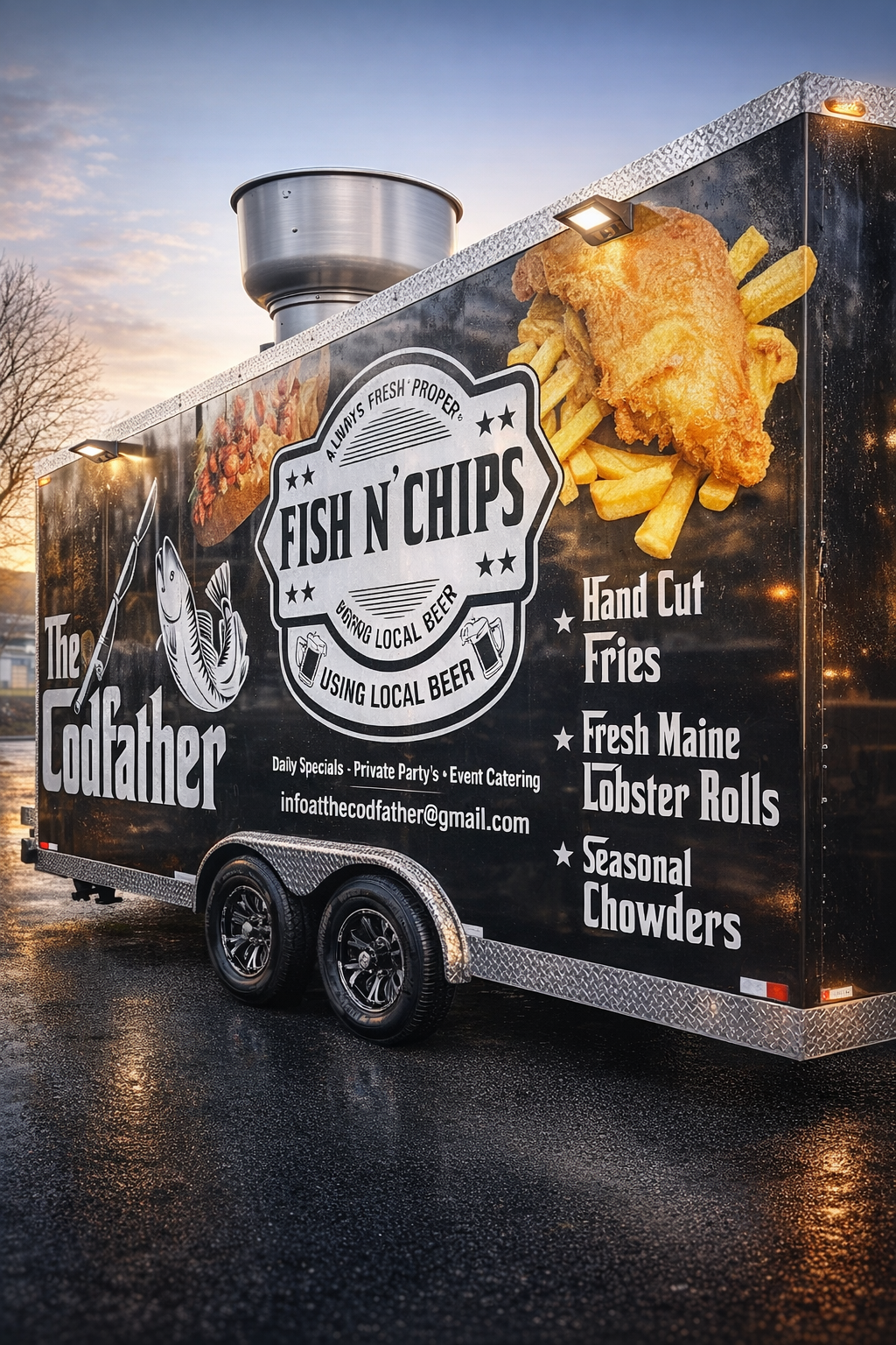 Thee Codfather truck at a stop